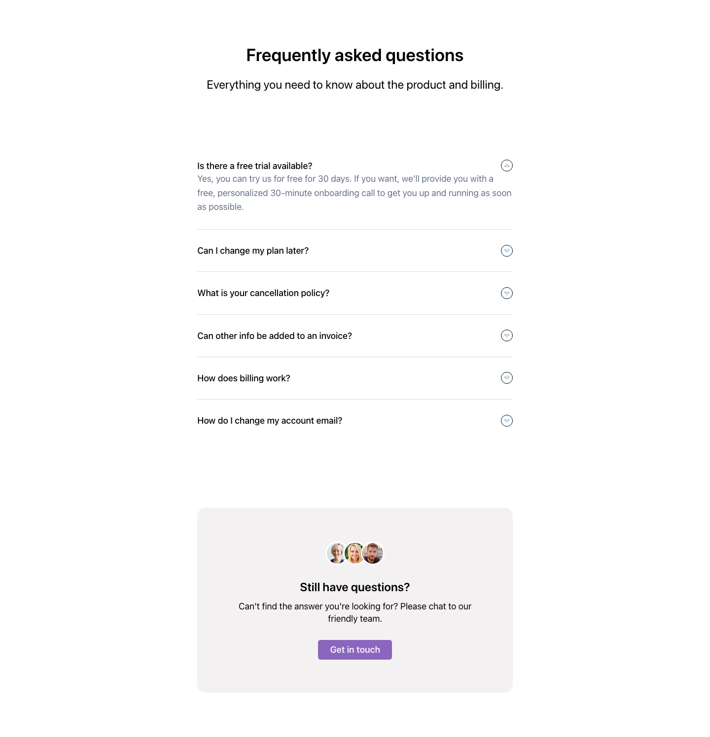 FAQ Accordion Final