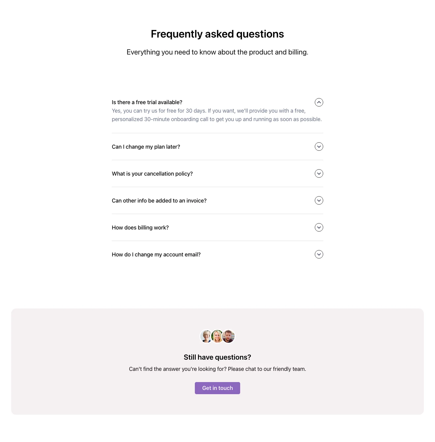 FAQ Accordion
