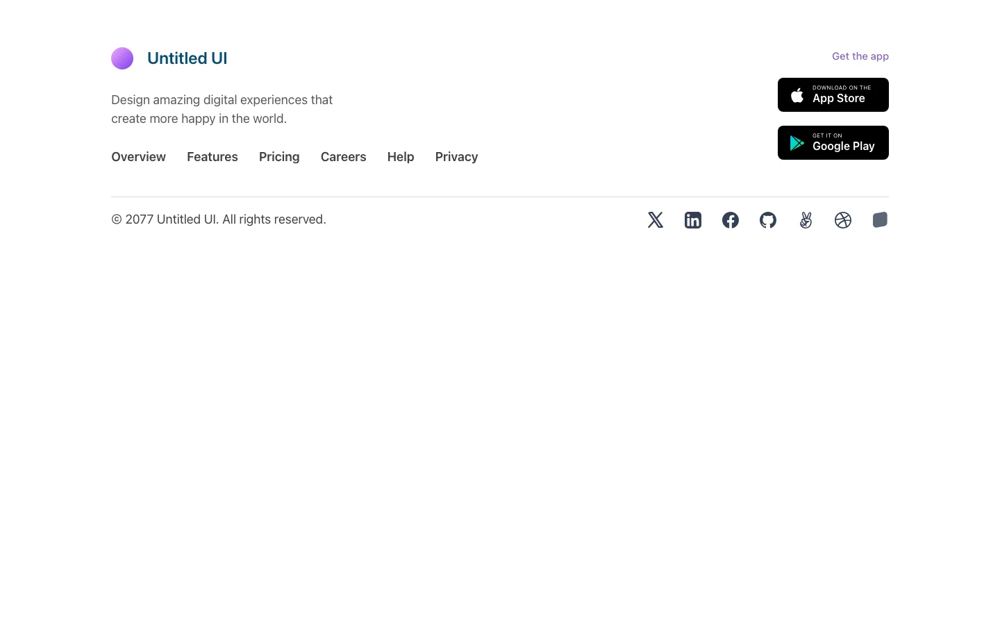 Footer Untitled UI